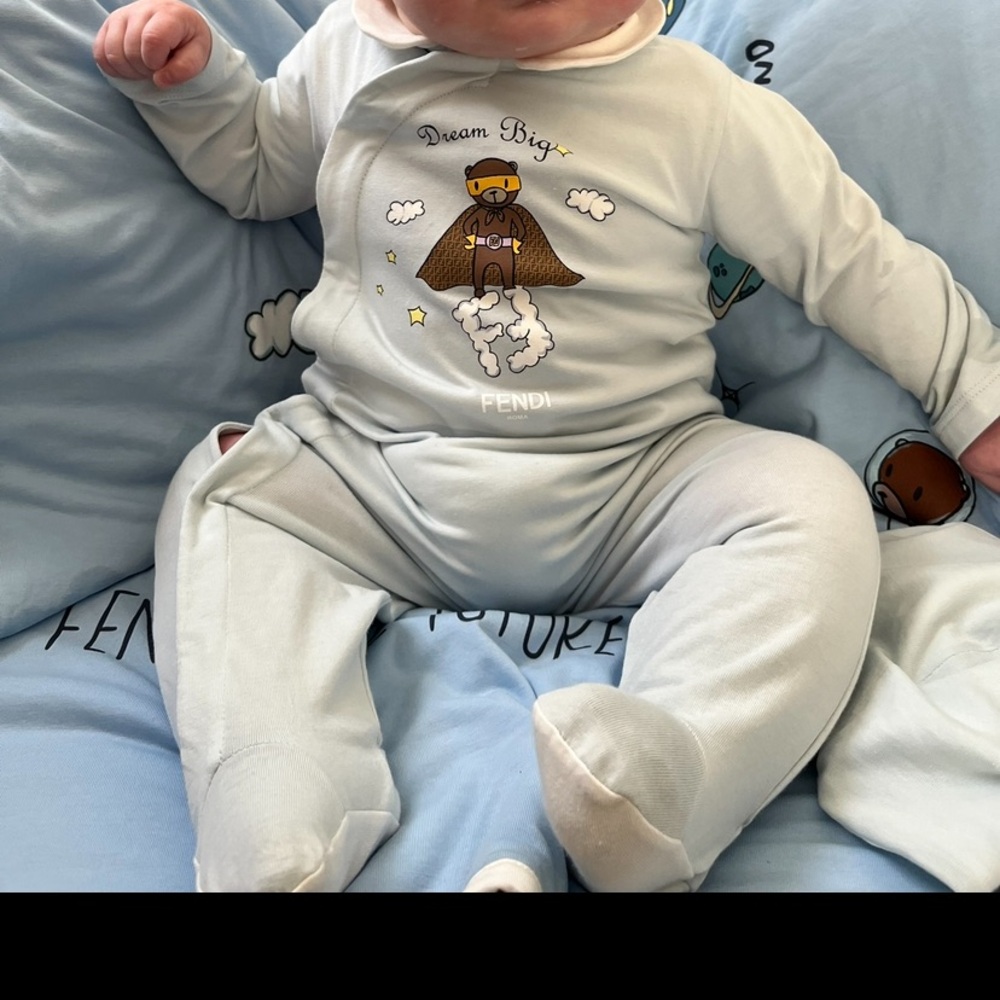 Fendi Baby Blue Dream Big Onesie